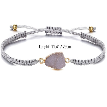 Natural Stone 18K Gold Plated Bracelet ITALY Design